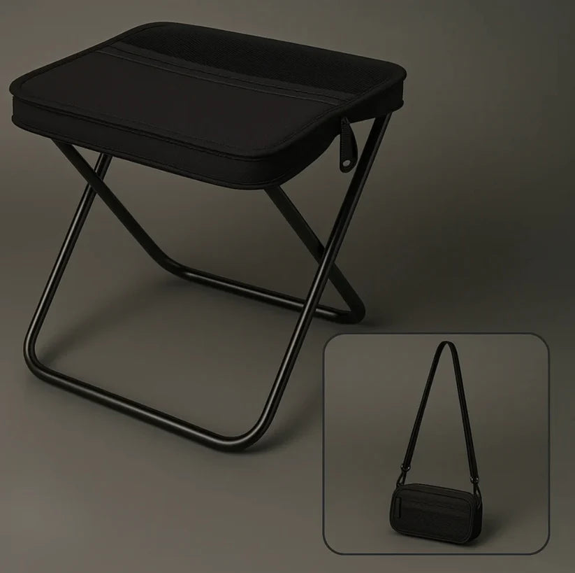 Foldable comfort for hiking, festivals, or daily waits