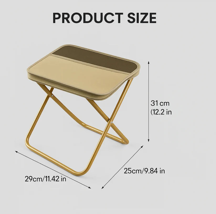 Foldable comfort for hiking, festivals, or daily waits